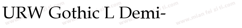 URW Gothic L Demi字体转换